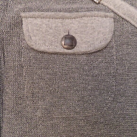 Vintage St. Germain Paris USA Womens Button Up Top Small Gray Unique - Picture 7 of 15